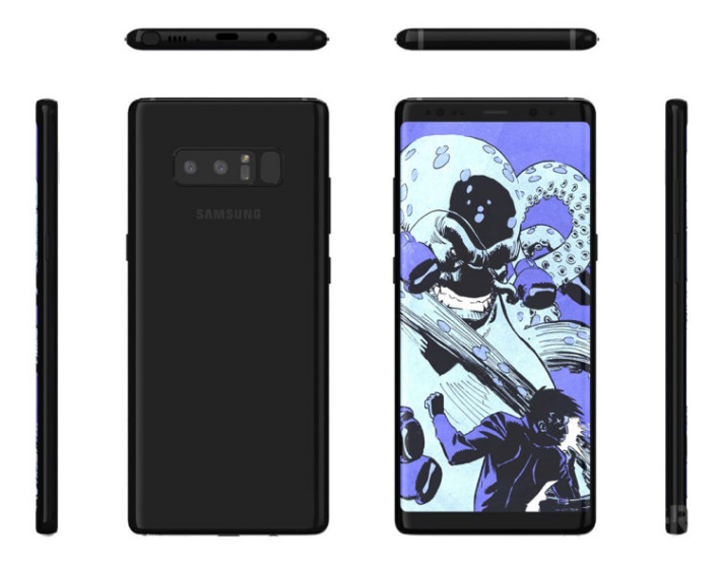 [Mobile] Galaxy Note8 再爆清晰外觀渲染圖，時尚輕薄的外型風格應該可以讓人滿意！ - 阿祥的網路筆記本