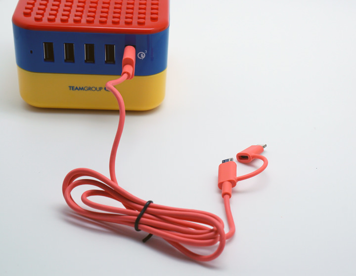 [Unbox] 多彩繽紛還相容樂高積木！支援 QC 3.0 快充技術的多埠充電器「Team Group WD02 方塊充」開箱與使用心得！ - 阿祥的網路筆記本