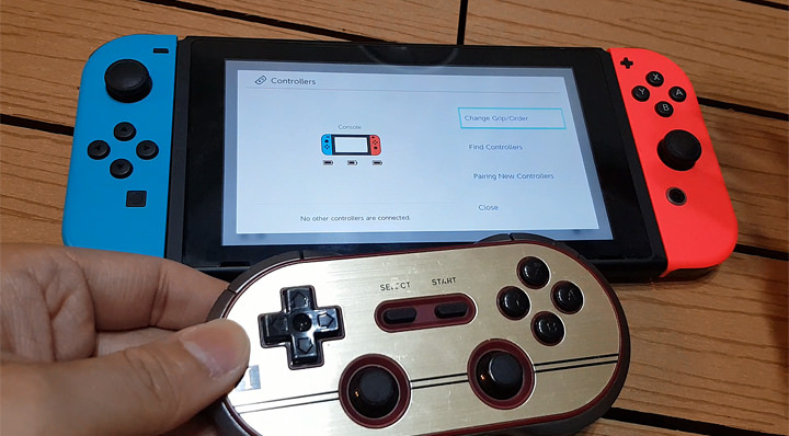 [Game] 8位堂藍牙搖桿 FC30 Pro 更新後可支援 Nintendo Switch 囉！ - 阿祥的網路筆記本