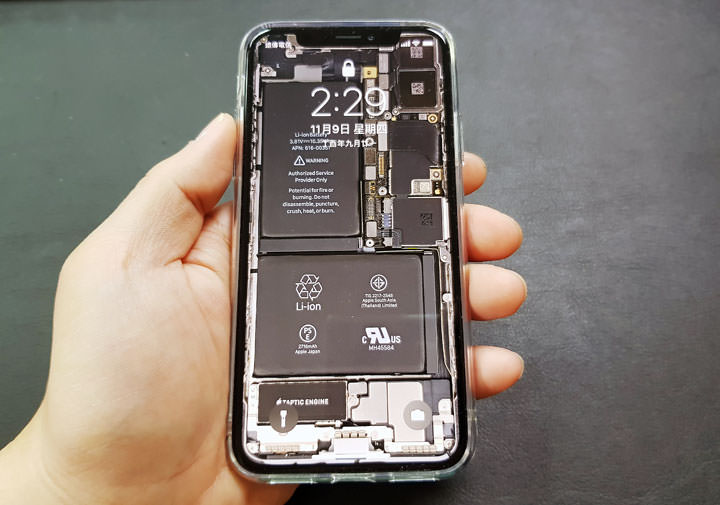 Mobile 半透明螢幕版本的iphone X 有趣的ifixit 內在美 桌布你一定要試試 Iphone5以上都有適用版本哦 阿祥的網路筆記本