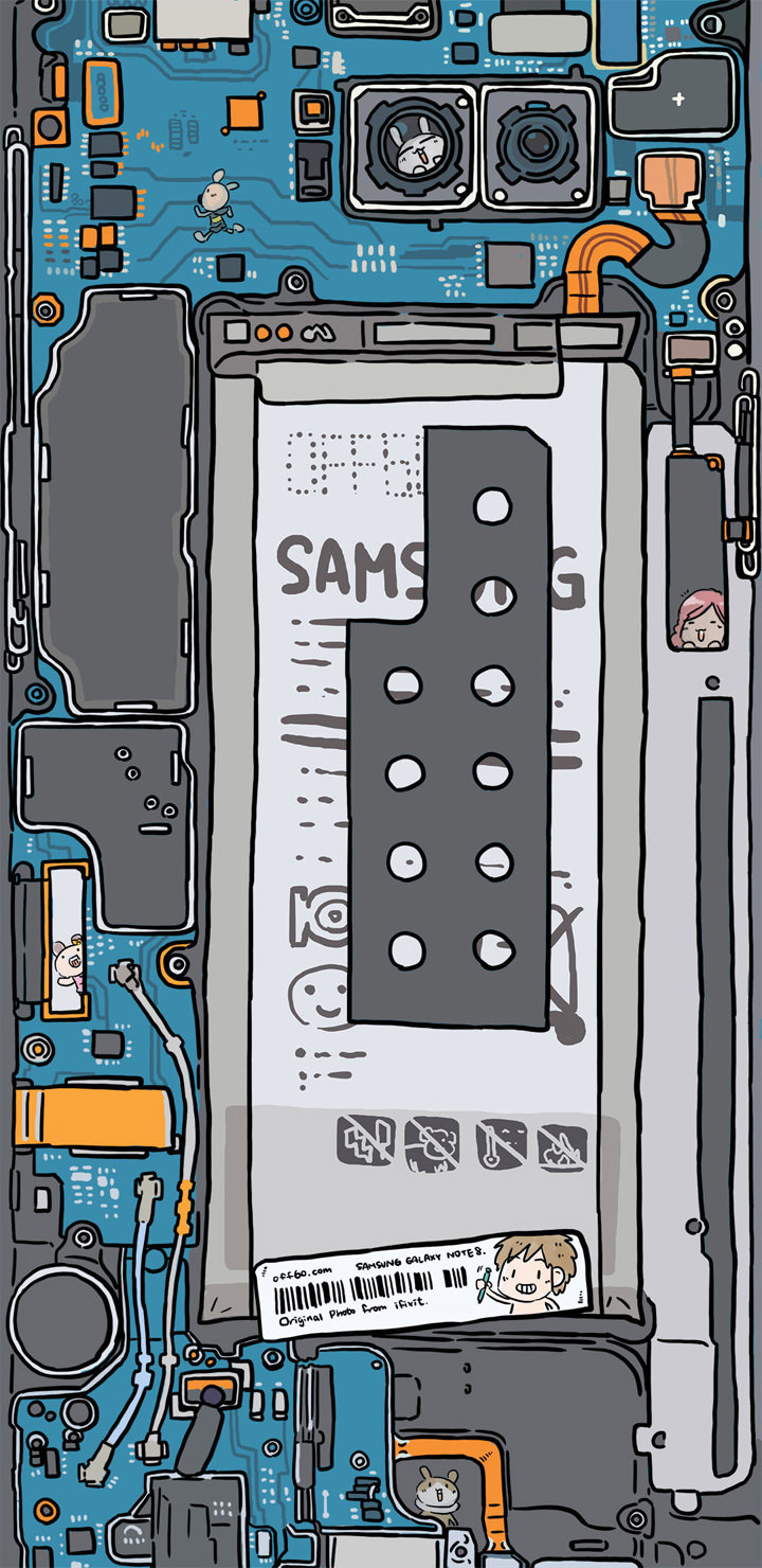 [Mobile] 透視風正潮？三星手機也能更換 iFixit 拆機系列「內在美」桌布哦！ - 阿祥的網路筆記本