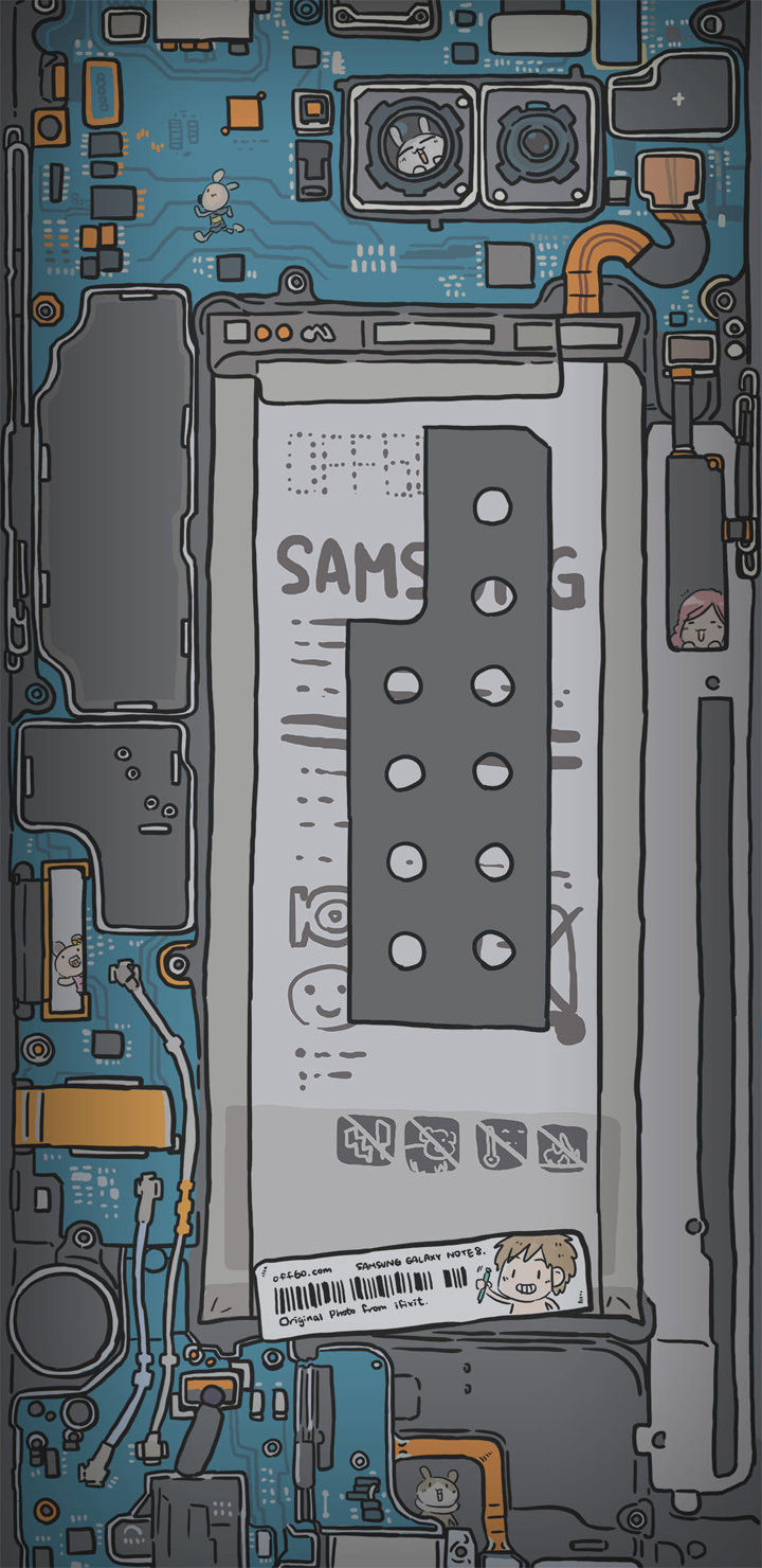 [Mobile] 透視風正潮？三星手機也能更換 iFixit 拆機系列「內在美」桌布哦！ - 阿祥的網路筆記本