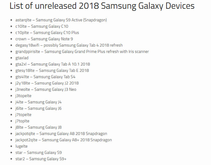 [Mobile] 三星 2018年新手機全都露？xda developers 公佈今年三星23款新機開發代號！ - 阿祥的網路筆記本