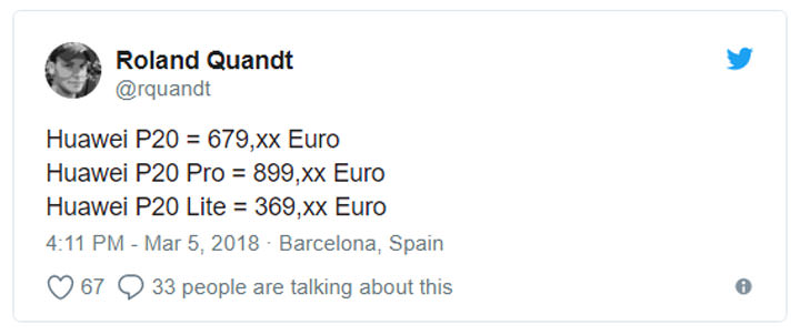 [Mobile] 華為新旗艦 HUAWEI P20 系列已有流出外觀與價格資訊：主相機三鏡頭、正面有瀏海的外觀看起來辨識度頗高！ - 阿祥的網路筆記本