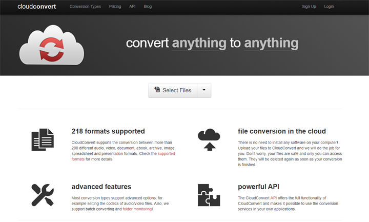 [Service] 雲端轉檔工具「cloudconvert」免安裝程式、免費讓你轉換影音、照片、文件…多達 218 種檔案格式！ - 阿祥的網路筆記本