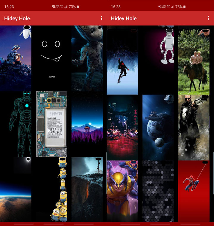 [Mobile] Galaxy S10 系列適用！用「Hidey Hole」APP 免費取得海量「O 極限全螢幕」專用桌布～真的超簡單！ - 阿祥的網路筆記本