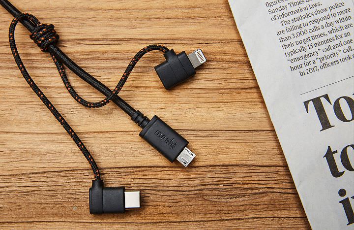 [Unbox] Moshi 三合一萬用充電線動手玩：相容於三大主流介面、支援充電與資料傳輸！ - 阿祥的網路筆記本