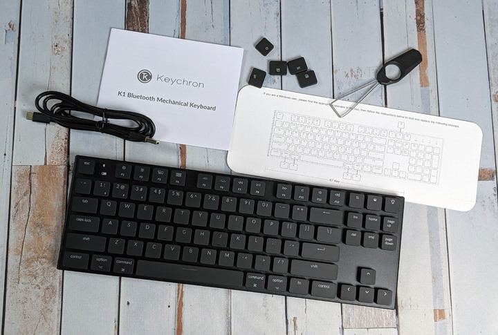 兼具輕薄與質感：Keychron K1 v2 藍牙無線機械式鍵盤開箱！ - 阿祥的網路筆記本
