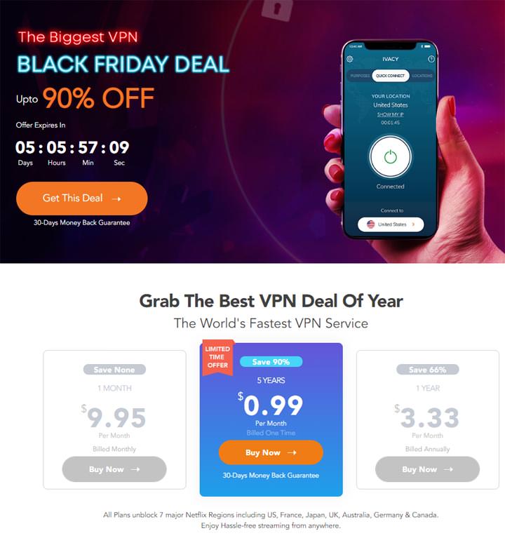 Ivacy VPN 黑色星期五打出「1 折」優惠！每月只要 0.99 美金即可享受高速 VPN 服務！ - 阿祥的網路筆記本