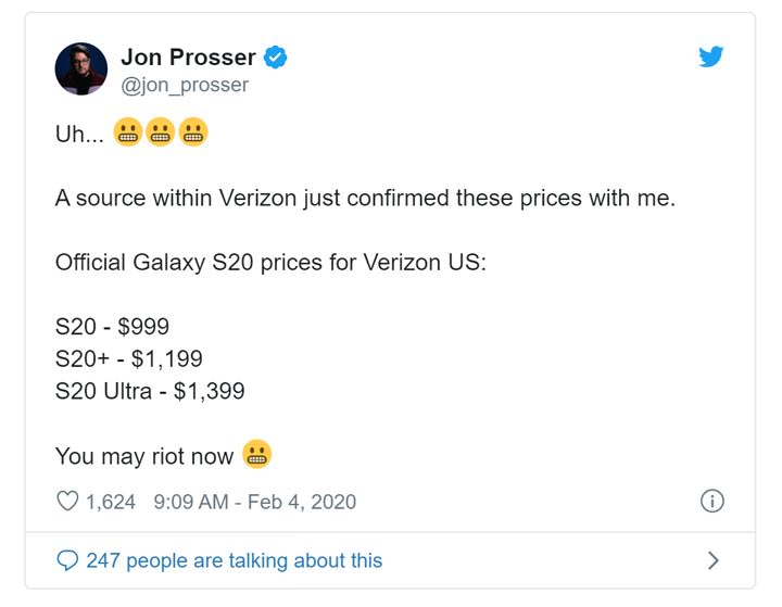 分析師預期 Galaxy S20 系列將以 850 美元起價，首年銷售將超越 Galaxy S10 系列！ - 阿祥的網路筆記本