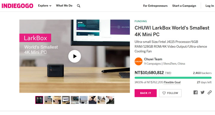 世界最小 4K mini 主機 LarkBox 上線 Indiegogo，到底值不值得買？ - 阿祥的網路筆記本