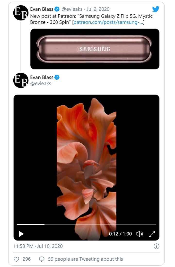 三星 Galaxy Z Flip 5G 版本預告影片流出，將會與 Galaxy Note20 系列同時發佈？ - 阿祥的網路筆記本