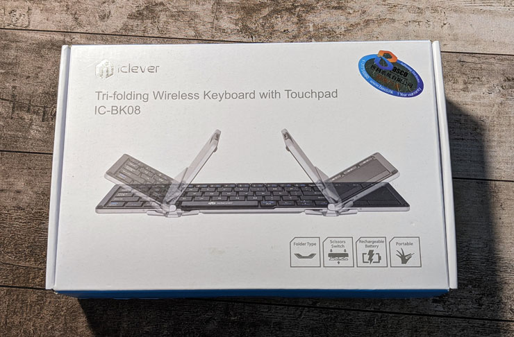 行動寫作、辦工的好夥伴：iClever 三摺疊鍵盤 + 觸控板 IC-BK08 開箱分享！ - 阿祥的網路筆記本