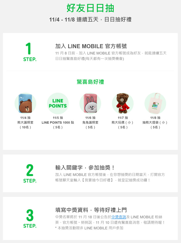 Line Mobile限時推出 驚喜島 登島活動 11 4 起line Friends周邊商品 Line Points大放送 阿祥的網路筆記本