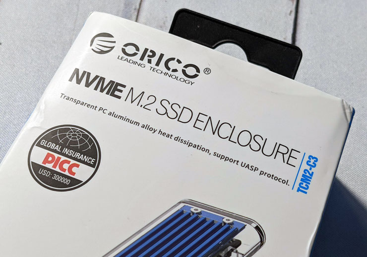 ORICO NVMe M.2 SSD 外接盒開箱：纖薄體積，設計有型～效能表現不俗！ - 阿祥的網路筆記本