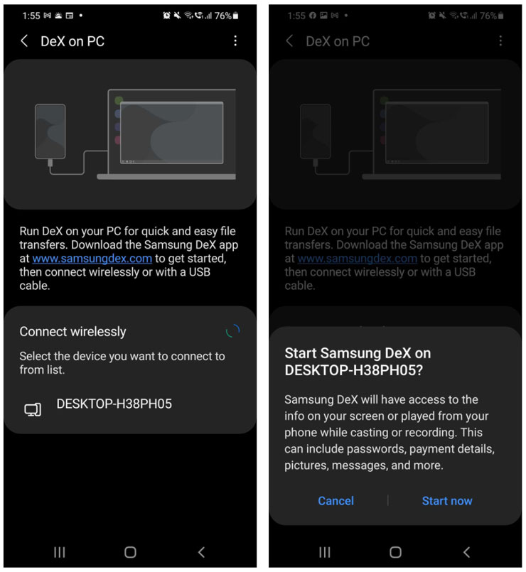Galaxy S21 系列提供 PC 支援無線連結 DeX 功能，檔案交換、功能整合更方便！ - 阿祥的網路筆記本