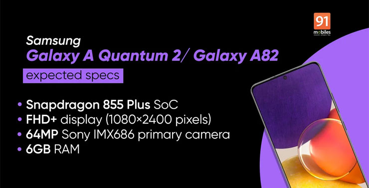 三星 Galaxy A Quantum 量子加密手機有後繼機種 Galaxy A82 5G 資訊流出！配備 Snapdragon 855+、6GB RAM 與 6400 萬畫素主鏡頭！ - 阿祥的網路筆記本