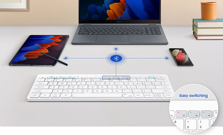 三星 Smart Keyboard Trio 500 藍牙鍵盤同時支援電腦、手機與平板，讓你在多平台都有高生產力！ - 阿祥的網路筆記本