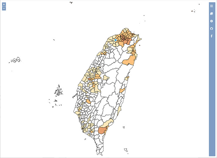 更直觀面對疫情：台灣 Covid-19 本土病例地圖以地理定位讓疫情「圖像化」！ - 阿祥的網路筆記本