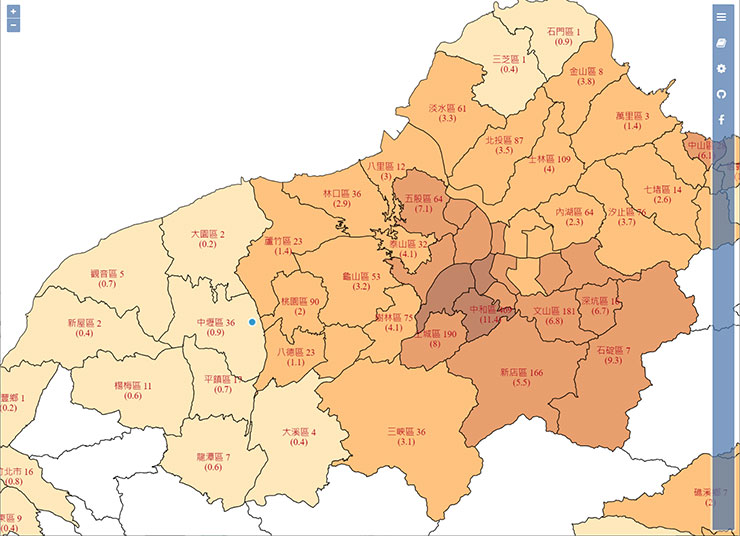 更直觀面對疫情：台灣 Covid-19 本土病例地圖以地理定位讓疫情「圖像化」！ - 阿祥的網路筆記本