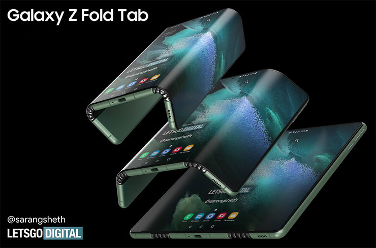 三摺疊、可前後凹摺的 Galaxy Z Fold Tab 專利曝光～展現平板電腦的未來樣貌！ - 阿祥的網路筆記本