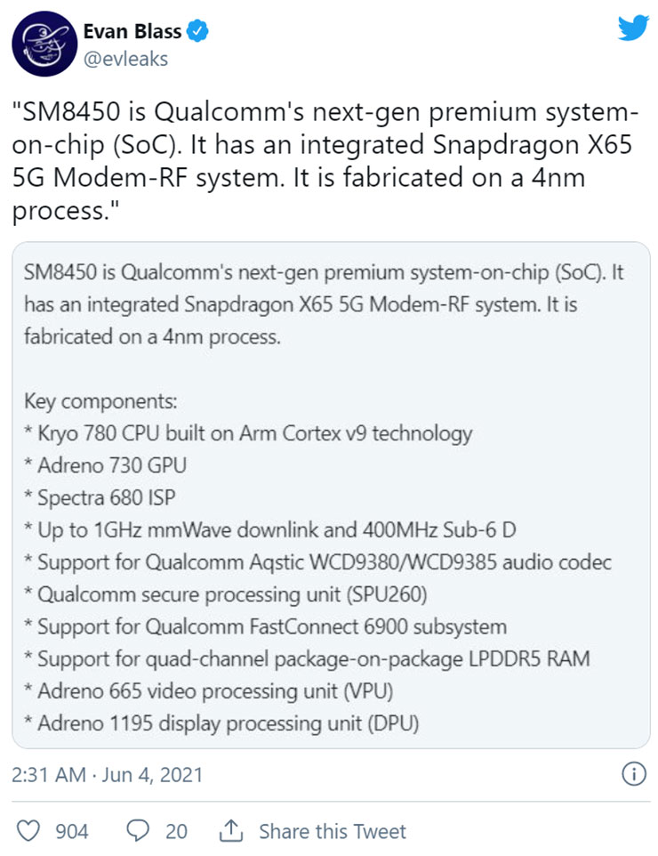 高通下一世代 Snapdragon 旗艦 SoC 規格曝光！ARM v9 架構打造，搭配全新 Adreno 730 GPU！ - 阿祥的網路筆記本