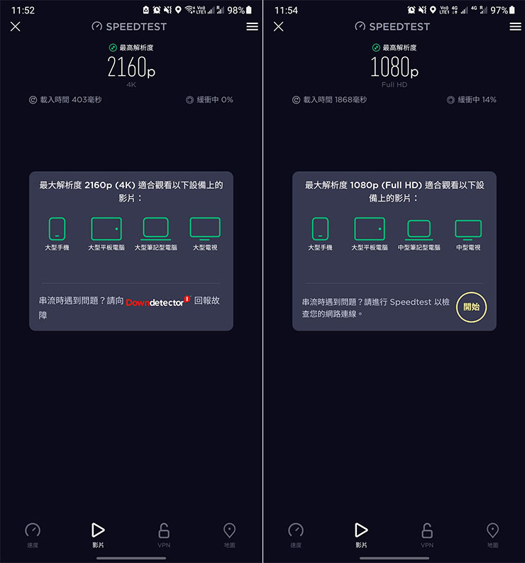 SpeedTest 功能更新帶來「影音品質測試」評測功能，量化裝置播放影音畫質能力！ - 阿祥的網路筆記本
