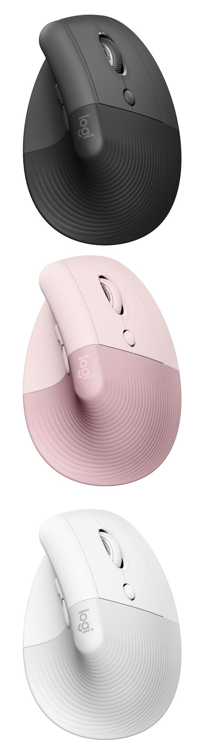 Logitech 4/21 宣布推出全新 LIFT 人體工學垂直滑鼠，高顏質三色