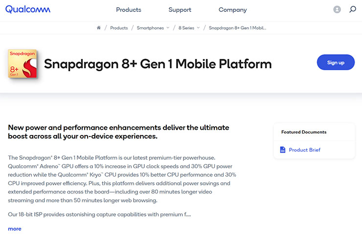 Snapdragon 8+ Gen 1 行動平台正式發表