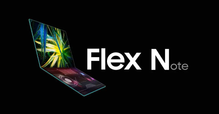 三星的 Flex Note 是一款大尺寸的可摺疊螢幕筆電