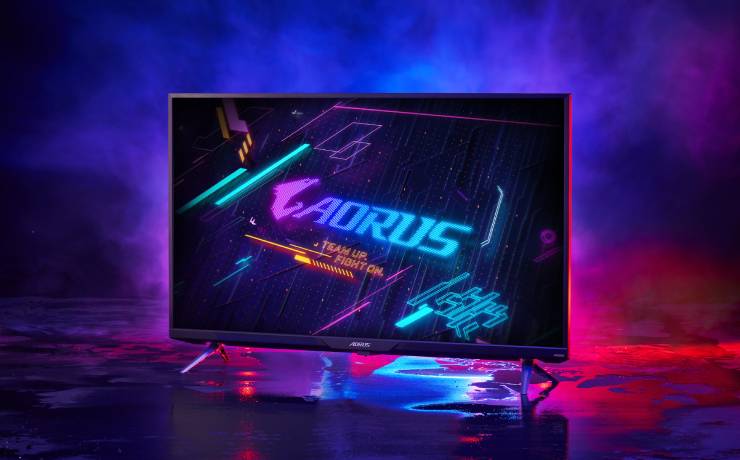 AORUS 4K電競顯示器43吋(FV43U)能完美支援玩家的高階電競PC，以及PS5等次世代的家用主機