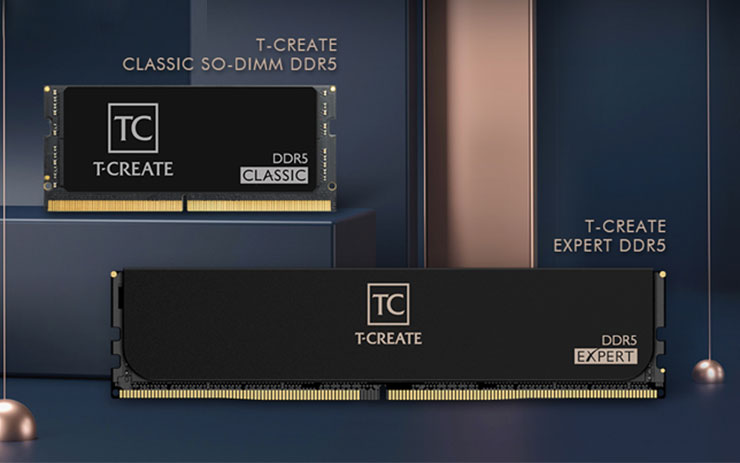 T-CREATE 創作者系列記憶體將推 DDR5 版本，並同時提供桌機與筆電兩種版本