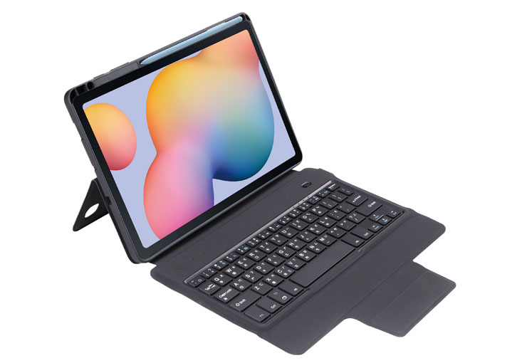  Galaxy Tab S6 Lite 搭配鍵盤皮套、S Pen 成為比擬筆電的利器