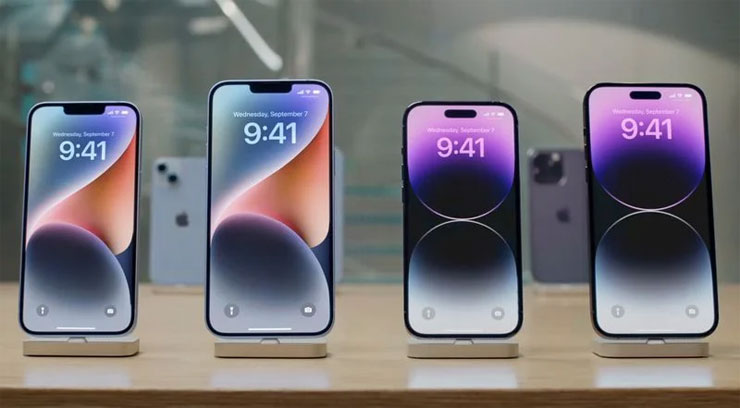 今年推出的四款 iPhone14 系列機型（圖片來源：MacRumor）