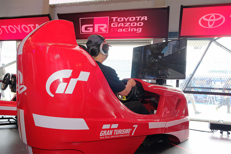 WirForce 2022冠名贊助商TOYOTA攤位推出《跑車浪漫旅7 》模擬賽車體驗活動。