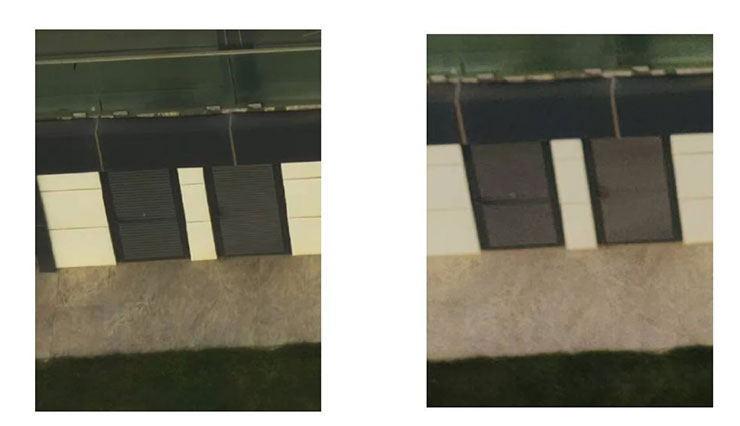 先前 i冰宇宙也貼過 Galaxy S23 Ultra 的拍攝樣張（圖左），圖右為 Galaxy S22 Ultra 同一場景拍攝樣子