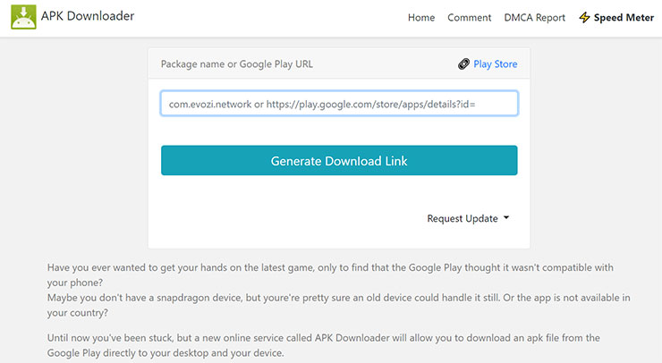 APK Downloader 需要提供程式的 Package Name 來搜尋（不是程式名稱）