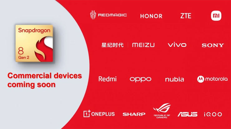 高通新一代行動旗艦處理器 Snapdragon 8 Gen 2 在上週正式發表，同時高通也公佈了合作夥伴名單