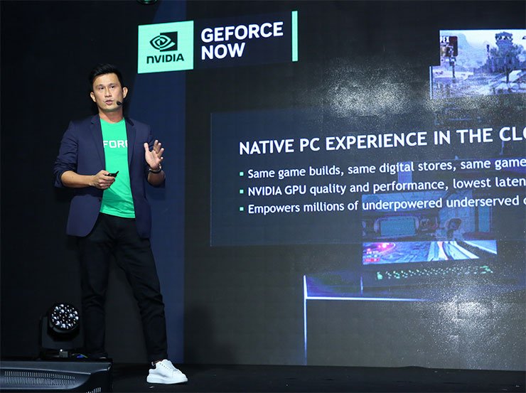 NVIDIA台灣區業務協理邾亦為於記者會現場介紹服務技術。