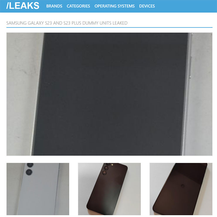 /LEAKS 流出的 Galaxy S23 與 S23+ 模型機照片