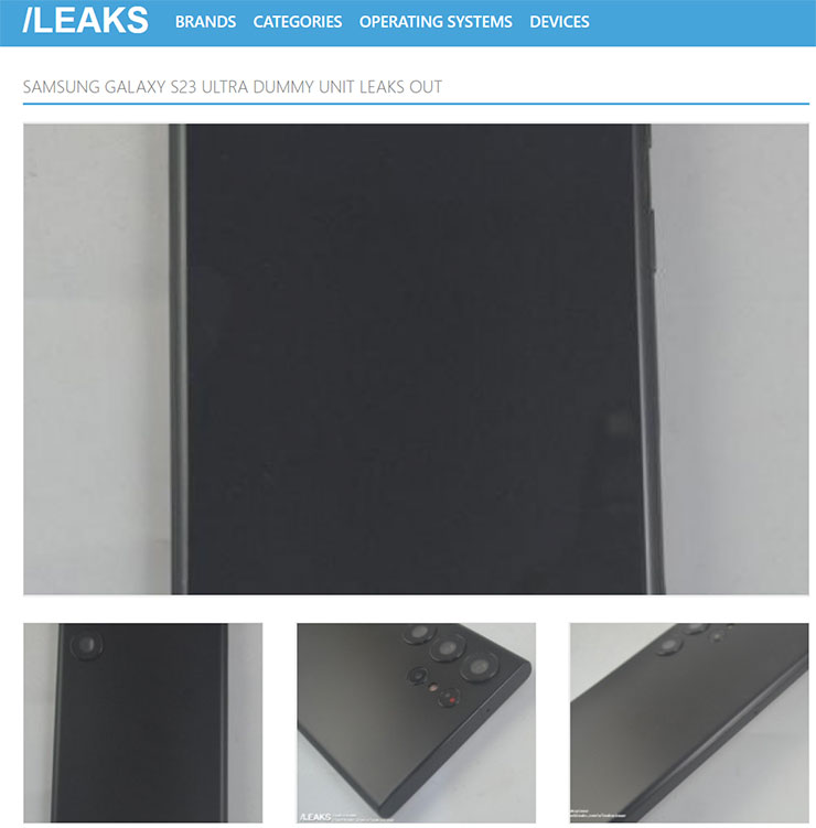 /LEAKS 流出的 Galaxy S23 Ultra 模型機照片