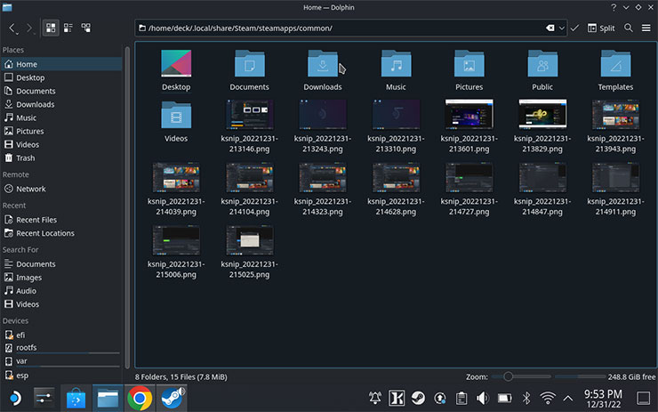 最強遊戲掌機?Steam Deck 開箱與初步使用心得分享~買之前先看看適不適合你! - 阿祥的網路筆記本 Steam OS 內建有 Dolphin 檔案管理工具。