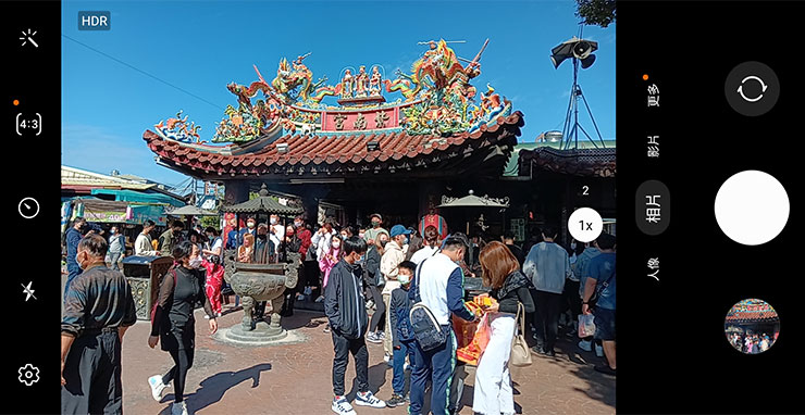 Galaxy A14 5G 的相機拍攝功能承襲了 OneUI 介面一貫的簡潔設計，相當好上手。