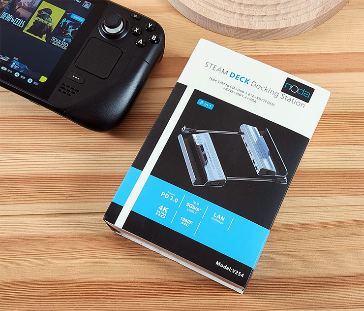 noda Steam Deck Docking Station 開箱:八合一擴充基座,好用嗎? - 阿祥的網路筆記本 外盒正面