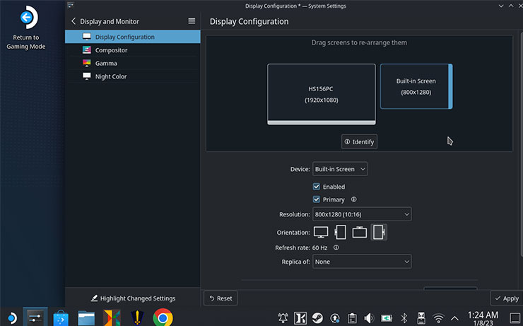 noda Steam Deck Docking Station 開箱:八合一擴充基座,好用嗎? - 阿祥的網路筆記本 系統中的設定選單也可以調整雙螢幕的解析度、顯示位置