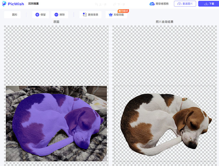 完全免費!PicWish 讓你一個步驟完成圖片去背!人像、物品、動物…等通通搞定! - 阿祥的網路筆記本 實測一下動物照片,也能完整辨識