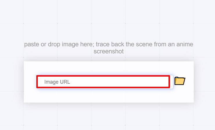 複製連結後，點一下 Trace.Moe 的搜尋框，再直接貼上網址即可