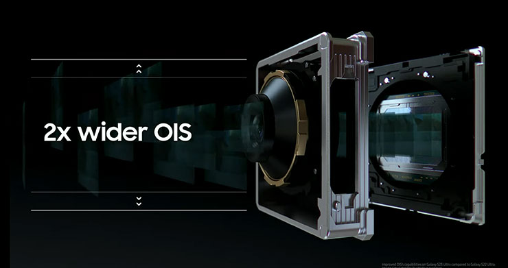 S23 Ultra 的 OSI 光學防手震提升 2 倍
