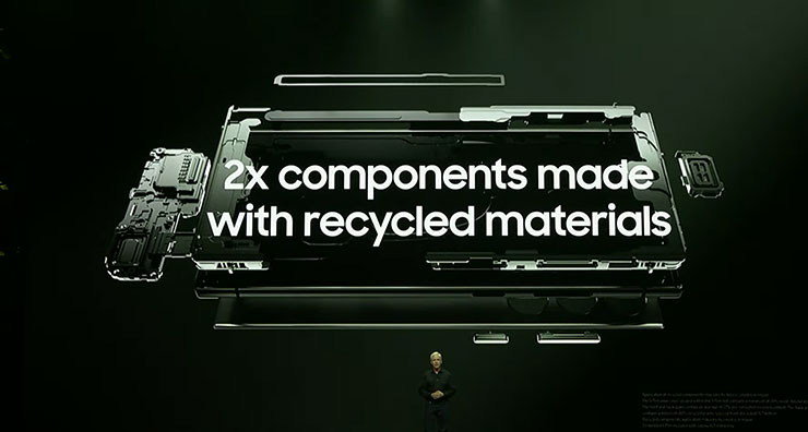 Galaxy S23 系列較前一代採用 2 倍可回收素材製造