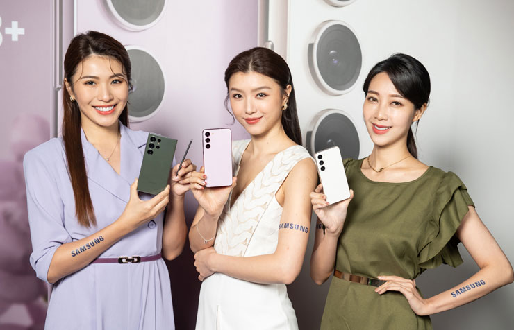 Galaxy S23旗艦系列採流線鏡頭外框設計，整體視覺更俐落大方